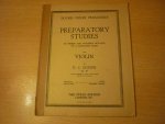 Dounis; Demetrius Constantine - Preparatory Studies in Thirds and Fingered Octaves on a Scientific Basis for Violin, Op. 16 (1924); First Book - Thirds