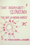 Sakoian, Frances / Acker, Louis - That inconjunct-quincunx. The not so minor aspect Sakoian, Frances / Acker, Louis - That inconjunct-quincunx. The not so minor aspect