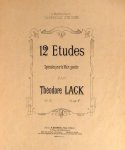 Lack, Théodore: - 12 études spéciales pour la main gauche. Op: 75