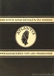 FROBENIUS, L., (HRSG.) - Dichten und Denken im Sudan. Titel- und Einbandzeichnung von F.H. Ehmcke. Mit einer Karte und einer Tafel.