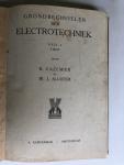 Cazemier, R. & Sluijter, W.J. - Grondbeginselen der Electrotechniek. Deel I. Tekst. + los inlegvellen: Deel II. Antwoorden.