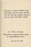 (VERWEY, Albert, & Stefan GEORGE) - Stefan George zum Gedächtnis. Sonderdrücke aus Rheinische Jugend 1. Januar & März 1934.