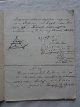 N.n.. - Schriftje met handgeschreven wiskunde aantekeningen uit 1870.