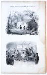 Mensing en Last - Prent 'Eene teregtzitting in Arkansas'. Litho Mensing en Last, ca. 1860.