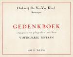 Drukkerij De Vos - Van Kleef - Gedenkboek 1894-1944