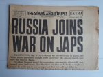 The Stars and Stripes, Daily Newspaper of US Armed Forces in the European Theater of Operations - Russia Joins War on Japs