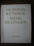 RIJKSMUSEUM VAN OUDHEDEN - Oudheidkundige Mededelingen uit het Rijksmuseum van Oudheden te Leiden OMRO, XLIII, 1962.