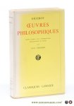 Diderot / Paul Verniere. - Oeuvres Philosophiques. Textes etablis, avec introductions, bibliographies et notes.