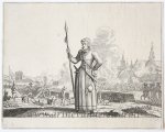 Anonymous after (?) Harrewijn, Jacobus (1660-1727) or Causé, Lamberecht (1670-after 1700) - [Antique print, engraving] Kenau Simons Hasselaer (portrait of), ca 1700-1750.