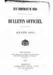 Etat Indépendant du Congo - roi Léopold II - Etat Indépendant du Congo - Bulletin Officiel – Année 1900