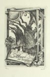 Strik, Lou. - Exlibris voor Jan Rhebergen. Strik, Lou. - Exlibris voor Jan Rhebergen.