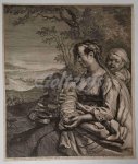 VISSCHER, CORNELIS, - Roma mother with three children