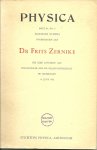 ZERNIKE, Frits - Physica deel 24, no. 6. Bijzonder nummer opgedragen aan Dr Frits Zernike bij zijn afscheid als hoogleraar aan de Rijksuniversiteit te Groningen 16 juni 1958.