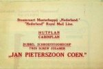 SMN - Hutplan/Cabinplan Jan Pieterszoon Coen