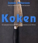 Peterson , James . [ isbn 9789045200880 ]  (Van de auteur van Bakken en Wat je als kok moet weten. ) - Koken . ( Het standaardwerk van meer dan 600 recepten en technieken en ruim 1500 foto's . )  Koken begint met een beknopt overzicht van de tien basistechnieken: braden, pocheren, sauteren, stomen, frituren, grillen, roken, barbecueën en koken.  -