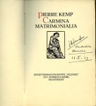 KEMP, Pierre - Carmina Matrimonialia.