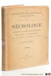Vanel, J. B. - Nécrologe des religieux de la congrégation de Saint-Maur décédés à l'åbbaye de Saint-Germain-des-Prés. Publié avec introduction, suppléments et appendices.