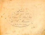 Mozart, W.A.: - Lied. Vergiss mein nicht, für das Clavier oder Piano-Forte von W.A. Mozart