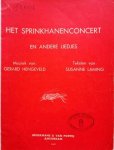 Hengeveld, Gerard: - Het sprinkhanenconcert en andere liedjes. Teksten van Susanne Laming