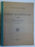 Wessely, Rud. and Ant. Deimel Don Laurentio van den Eerenbeemt - Codex Hammurabi. 4 Parts bound in one volume:Textus primigenius; Transscriptio et translatio Latina denuo in lucem edita; Vocabulorum denuo in lucem editus; Tabulae signorum.