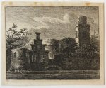 Caspar Jacobsz. Philips (1732-1789) - Antique print, etching | Small view on houses, published 1766, 1 p.