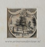  - [Bookplate, etching and engraving] De Bilt, published ca. 1750, 1 p.
