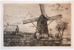 Isaac Lambertus Cremer van den Berch van Heemstede (1811-1879) - [Antique print, etching] Windmill, published ca. 1850, 1 p.