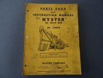 N/A. / Hyster Company. - Parts Book and instruction manual for Hyster D4 Back Hoe and D4 Crane.