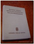 LEXERS, MATTHIAS. - Mittelhochdeutsches Taschenwörterbuch. 33. Auflage (mit Nachträgen).