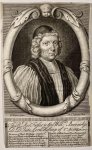 Michiel van der Gucht (1660-1725), after Benjamin Ferrers (1685-c. 1740) - Antique portrait print, engraving | William Beveridge, published ca. 1700, 1 p.