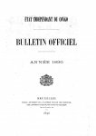 Etat Indépendant du Congo - roi Léopold II - Etat Indépendant du Congo - Bulletin Officiel – Année 1896