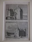 Hedel. - 't Kasteel van Hedel in de Bommeler Waard, 1738/ 't Kasteel van Hedel.