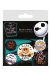  - Nightmare before Christmas Pin-Back Buttons 5-Pack Colourful Shadows