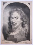 Johannes Lutma II (1624-1685) - [Antique print, engraving] Portrait print of artist IANUS LUTMA BATAVUS/ Portretprent van kunstenaar Janus Lutma Batavus, published in 1681.