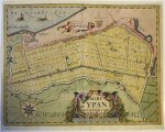  - [Antique print, handcolored engraving, oude prent Zijpe] Map of the Zijpe- and Hazepolders, published 1617.