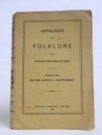 diverse - Catalogus van Folkore in de Koninklijke bibliotheek