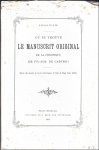 Dilis, Emiel Jan Lodewijk - Ou se trouve le manuscrit original de la chronique de Fr.-Jos de Castro?