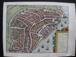 Guicciardini Lodovico (€ 99) en ook: Braun en Hogenberg, uitgegeven te Keulen (€ 225) - gravure Dordrecht plattegrond kaart Guicciardini Lodovico (€ 99) en ook: Braun en Hogenberg, uitgegeven te Keulen (€ 225) - gravure Dordrecht plattegrond kaart