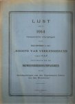 NN - Lijst der in 1914 vastgestelde Wijzigingen in de Registers I- XI: "Hoogte van Verkenmerken volgens N.A.P. Gevonden bij de Nauwkeurigheidswaterpassingen en de waterpassingen van den Algemeenen Dienst van den Waterstaat".
