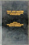 Robert J. Blanch, Miriam Youngerman Miller, Julian N. Wasserman - Text and Matter