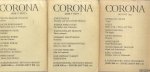 Bodmer, Martin & Herbert Steiner - Corona. Zweimonatsschrift (3 issues)