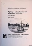 Lammens, A.F. - Bijdragen tot de kennis van de Kolonie Suriname: tijdvak 1816 tot 1822