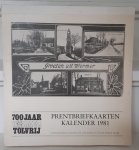 Wormer 700 Jaar Tolvrij - Wormer 700 jaar tolvrij prentenkalender 1981 alsmede 30 los uitgesneden ansichtenkaarten van deze kalender