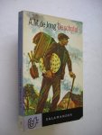 Jong, A.M. de / Roodbeen, C.M., omslag - De schotel, Een dramatisch verhaal vol romantiek van kwade hartstochten, grillige verwikkelingen en de triomf van het leedvermaak
