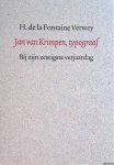 Fontaine Verwey, H. de la - Jan van Krimpen, typograaf: bij zijn zestigste verjaardag