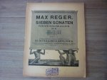 Reger; Max (1873 - 1916) - Sieben Sonaten op. 91 - Heft 2; voor Viool; Boek bevat: Nr. 3 B-Dur, Nr. 4 h-Moll