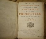 CATS, JACOB - ’SWERELTS BEGIN, MIDDEN, EYNDE, BESLOTEN IN DEN TROU-RINGH, MET DEN PROEF-STEEN VAN DEN SELVEN DOOR I. CATS. [Gevolgd door Vierde Stuck:] I. Cats lof-sangh op ht geestelick houwelick van Godes Sone.