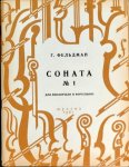 Feldman, Grigorij: - Sonata no. 1 for violoncello and pianoforte