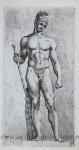 Perrier, François (1594-1649) - [Antique print, etching/ets, Rome] Standing nude man /Staande naakte man ['Segmenta nobilium signorum et statuarum.', published 1638.