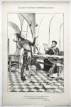 Braakensiek, Johan (1858-1940) - [Original lithograph/lithografie by Johan Braakensiek] Feestelijke vervalsching van Rembrandt-oorkonden, 29 Juli 1906, 1 pp.